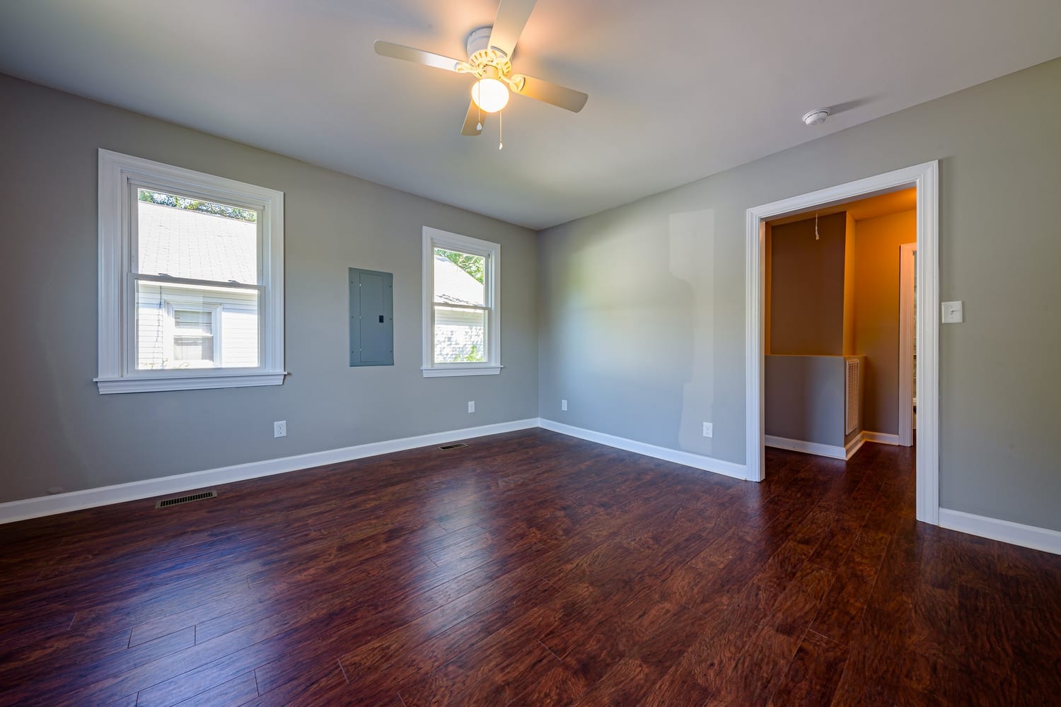 Before · Virtual staging · Scandinavian bedroom