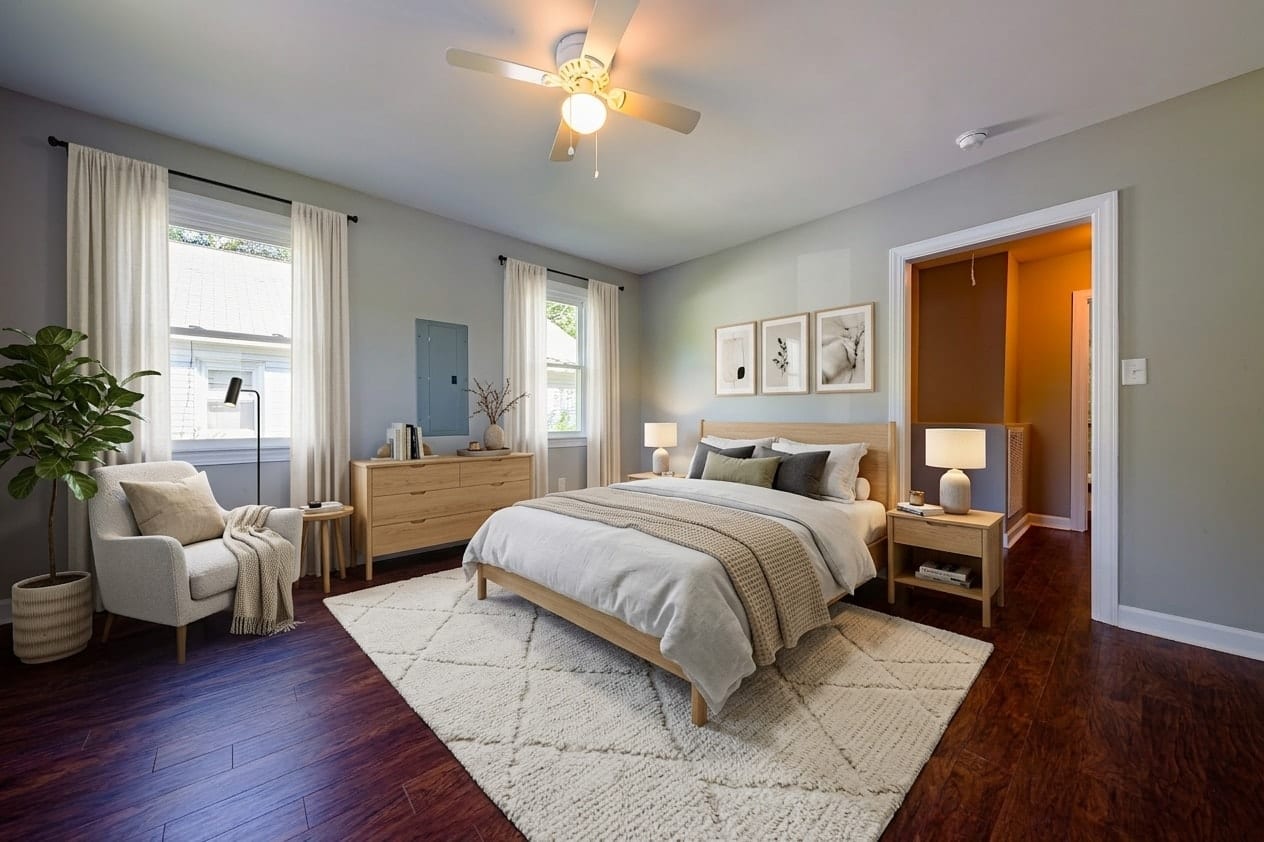 Virtual staging · Scandinavian bedroom