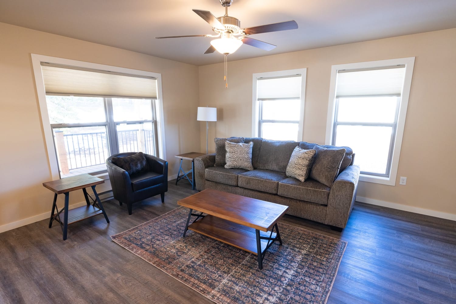 Before · Restyle · Living room, modern