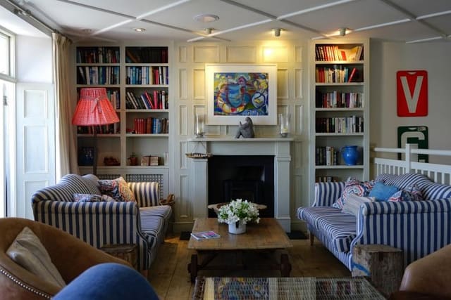 Before · Declutter · Cluttered living room
